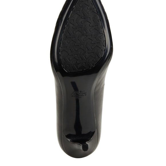 NWT Karl Lagerfeld Roulle Leather Toe-Point Pumps - Picture 4 of 6
